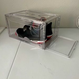 Acrylic Shoe Box Storage with Magnetic Doors/Stackable
